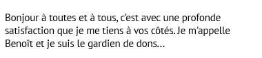 Benoît voyant par téléphone