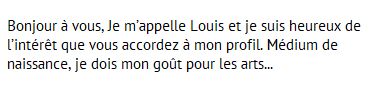 Louis voyant par téléphone