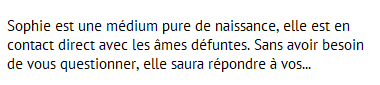 Sophie voyante par téléphone