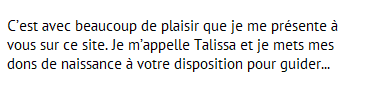 Talissa voyante par téléphone